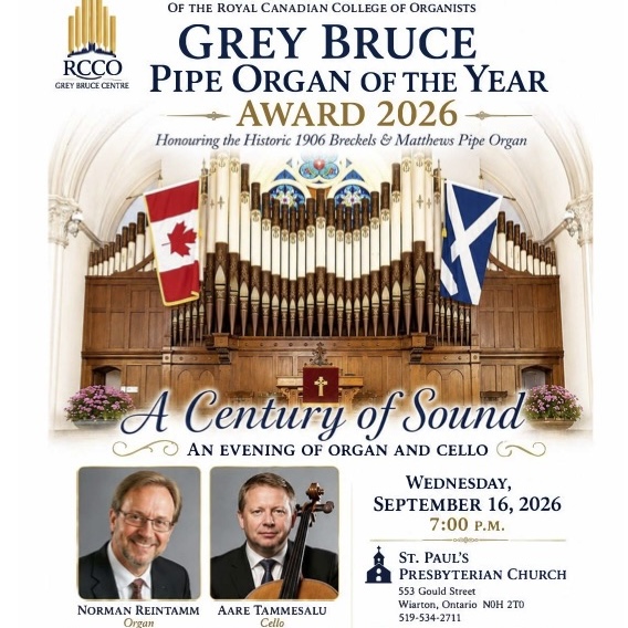 Event image Grey Bruce Pipe Organ of the Year Concert
